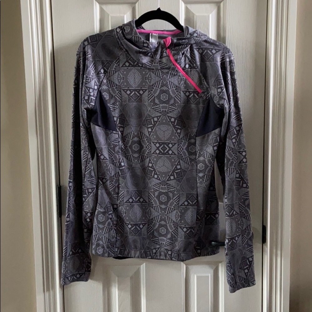 Hooded Athletic Jacket with Pattern